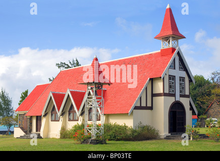 'Notre Dame Auxiliatrice' Church, 'Cap Malheureux', 'Mauritius' Stock Photo
