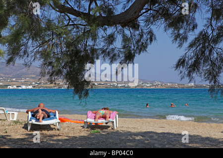 sand beach near the main village of Antiparos Island, Cyclades, Aegean Islands, Greece Stock Photo