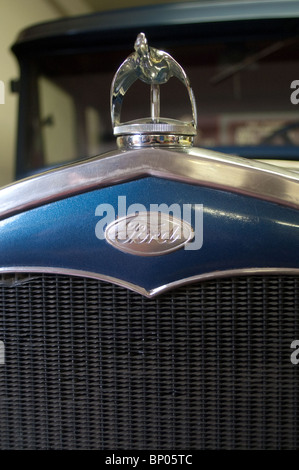Front end of a classic automobile truck, a Ford pickup Stock Photo