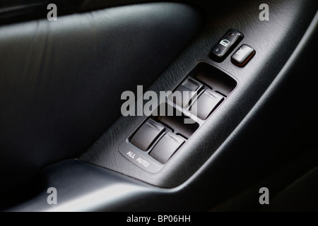Car window master control switch panel Stock Photo
