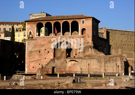 Italy, Rome, Casa dei Cavalieri di Rodi, House of the Knights of Rhodes, medieval building overlooking Trajan's forum Stock Photo