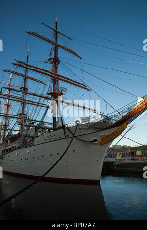 The Nippon Maru “Swan of the Pacific Ocean' was  originally a training ship for  cadets of the Japanese merchant marine. Stock Photo
