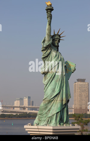 Statue of Liberty in Tokyo (There are 3 Statues of Liberty: Tokyo, New York and France) Stock Photo