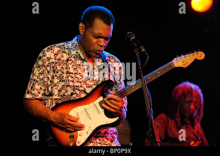 Robert Cray, US blues singer rock musician performing in the main stage marquee. Maryport Blues Festival, 2010. Cumbria, England Stock Photo