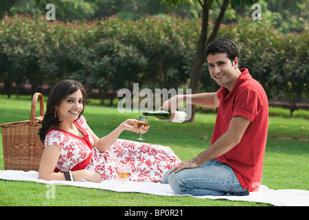 Couple at a picnic Stock Photo