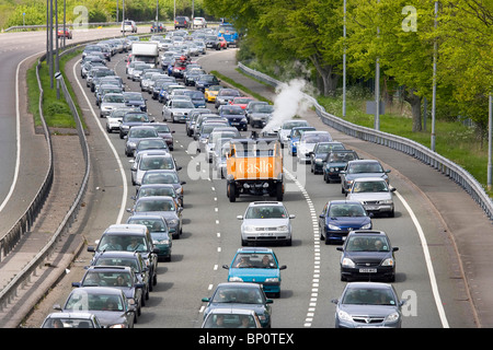 Traffic grind to a halt entering Brighton. Picture by James Boardman. Stock Photo