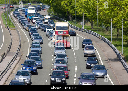 Traffic grind to a halt entering Brighton. Picture by James Boardman. Stock Photo