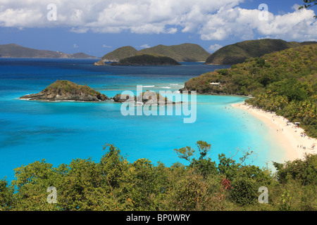 Paradise-like US Virgin Islands in the Caribbean. Stock Photo