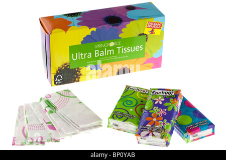 Tissues paper handkerchiefs Stock Photo