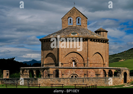 Spain, Navarra: Church Santa Maria de Eunate Stock Photo