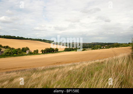 valley north downs way elham valley kent england UK Stock Photo - Alamy