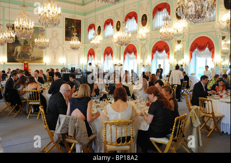 The Montblanc White Nights Festival at the Peterhof Palace, Saint Petersburg, Russia Stock Photo