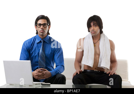 Two men posing together Stock Photo