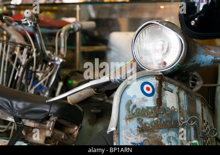 An old, retro scooter Stock Photo