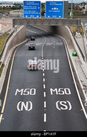 Sliproad onto the M50 Dublin Ringroad Stock Photo