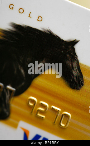 Lloyds TSB debit card and small change. Picture by James Boardman Stock Photo