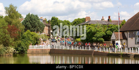 London to Brighton cyclists make there way through the picturesque village of Lindfield.  Picture by James Boardman Stock Photo