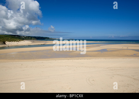 The beach at Hayle, St Ives Bay, Cornwall Stock Photo