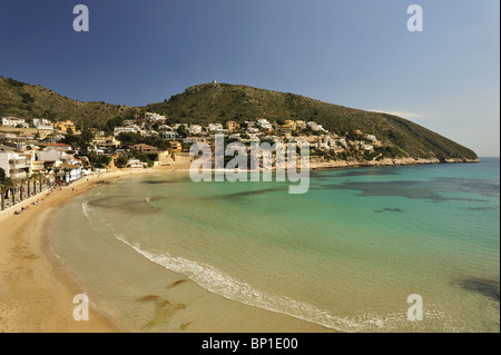 Scenic El Portet Beach of Moraira Stock Photo