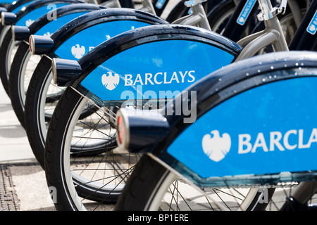 Barclays London Cycle Hire Stock Photo