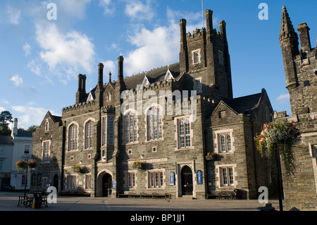 ,Tavistock town hall and Tourist Information Centre, Devon,Upcott,National Cycle Route 27,National Cycle Network,Dartmoor Stock Photo