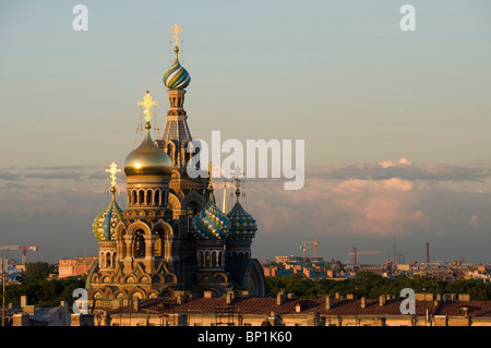 A view on the Cathedral of the Resurrection of Christ, Saint Petersburg, Russia Stock Photo