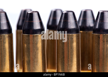 Bullets, ammo isolated on white Stock Photo