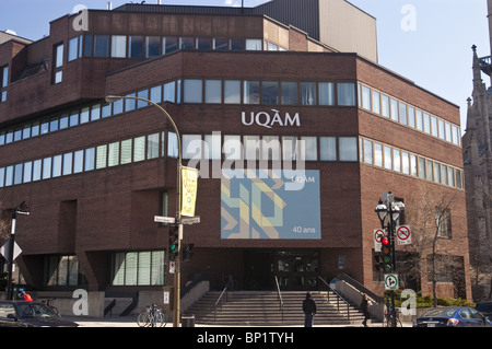 UQAM (Université du Québec à Montréal) university building on Saint Denis Street, Latin Quarter, Montreal,  Quebec, Canada Stock Photo