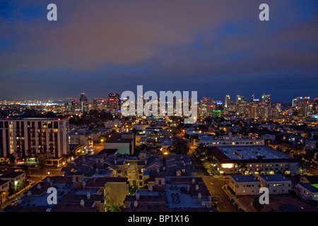 Downtown San Diego by Night Stock Photo