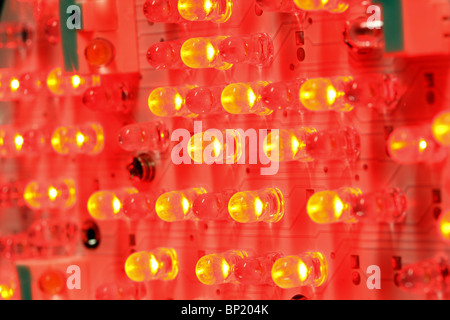 Red LED, electroluminescent diode, light-emitting diode. Stock Photo