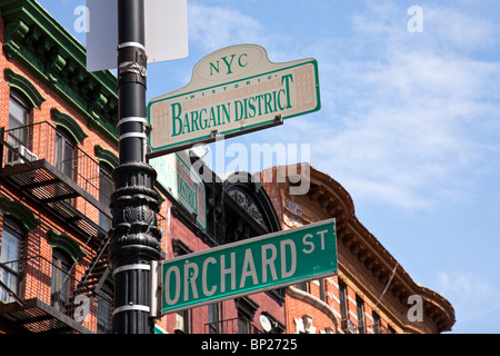 Signpost Orchard Street, NYC Stock Photo