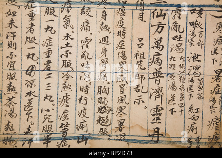 brown antique chinese book page for background Stock Photo