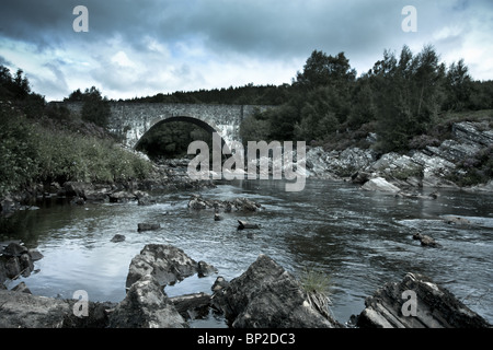 Moody landscape of Glen Oykel in the assynt region of Sutherland in the Scottish Highlands. Stock Photo