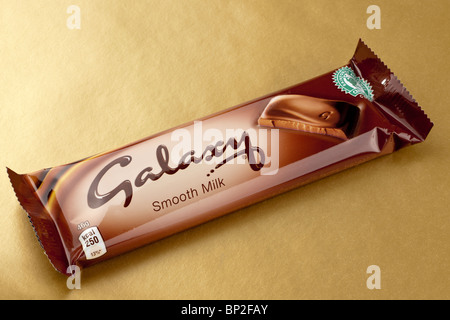 46g bar of galaxy chocolate Stock Photo