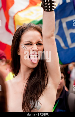 Taking part in the Brighton gay pride parade 2010 Stock Photo