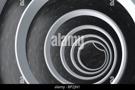 Abstract white spiral ramp interior. Multi level parking lot structure ...