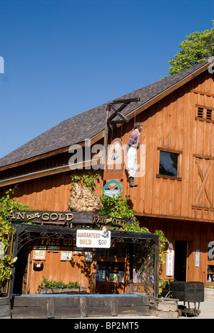 Historic Main Street (with hangman), Jamestown, California Stock Photo