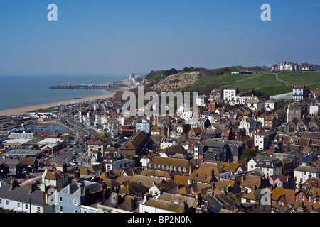 A view from East Hill Hastings Stock Photo