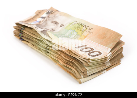 canadian dollars close up shot, financial concept Stock Photo