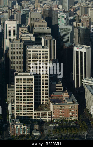aerial view above Spear Street Towers One Market St San Francisco California Stock Photo