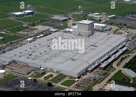 aerial view above NASA Michoud Assembly Facility New Orleans Louisiana Stock Photo