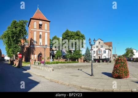 Parish Church of St. Saint James the Apostle in Tolkmicko, Poland. Stock Photo