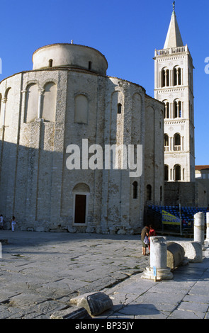 St. Donat church and St Anastasia cathedral in Zadar Croatia Stock Photo