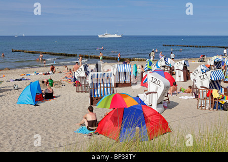 sand beach at the Baltic Resort Kuehlungsborn, Mecklenburg-West Pomerania, Germany Stock Photo