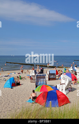 sand beach at the Baltic Resort Kuehlungsborn, Mecklenburg-West Pomerania, Germany Stock Photo