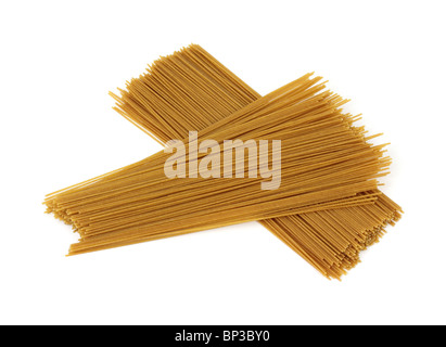 Whole wheat spaghetti Stock Photo