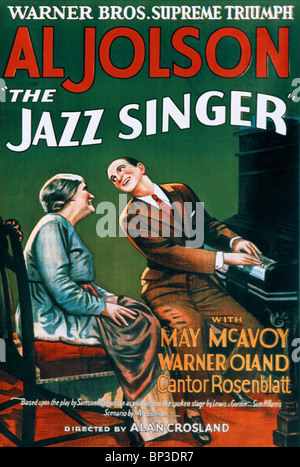 AL JOLSON ON FILM POSTER THE JAZZ SINGER (1927) Stock Photo