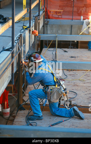 Welder working in Denver, Colorado, USA. Stock Photo