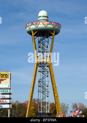 South of the Border is a giant Mexican themed highway rest stop in Dillon, South Carolina. Stock Photo