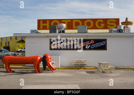 South of the Border is a giant Mexican themed highway rest stop in Dillon, South Carolina. Stock Photo